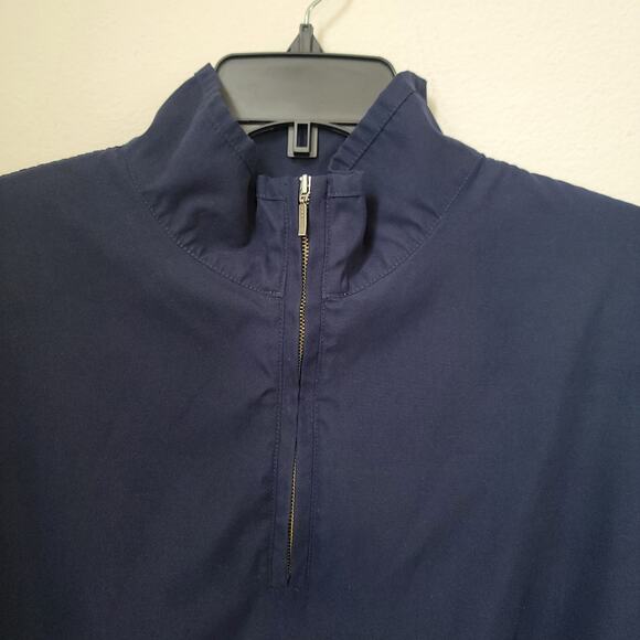 Eddie Bauer Golf Pullover 1/4 Zip Navy Blue Jacket Rain Resistant Medium Active - Picture 14 of 14